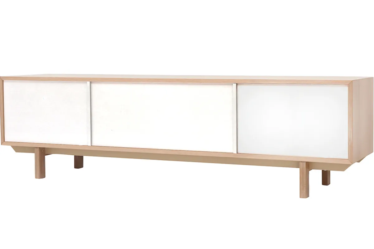 Miliboo TV-Möbel skandinavisch Holz und Weiß 180 cm SID* Tv-lowboards