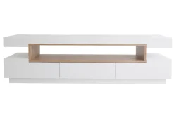 Miliboo TV-Möbel Weiß und Holz LIVO* Tv-lowboards