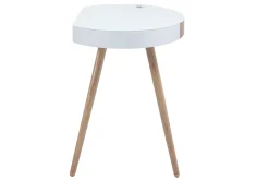 Miliboo Vernetzter Multimedia-Schreibtisch - Glas Weiß und helles Holz HANDY* Design-schreibtische