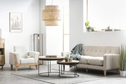 Miliboo Verschachtelungs-Couchtische aus massivem Mangoholz und Metall LEDGE* Couchtische