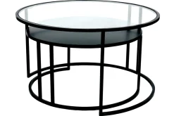 Miliboo Verschachtelungstische aus Glas und Metall TAHL* Couchtische