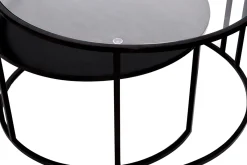 Miliboo Verschachtelungstische aus Glas und Metall TAHL* Couchtische