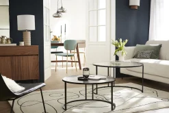 Miliboo Verschachtelungstische aus Glas und Metall TAHL* Couchtische
