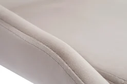 Miliboo Verstellbarer Design-Barhocker aus taupefarbenem Samtstoff und schwarzem Metall 360° drehbar (2er-Set) HOLO* Barhocker