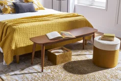 Miliboo Vintage-Bank Nussbaum B 130 cm NORDECO* Holzstühle|Bänke