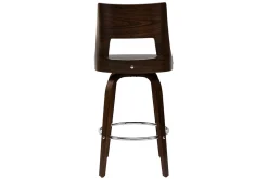 Miliboo Vintage-Barhocker Schwarz und dunkles Holz GARBO* Barhocker