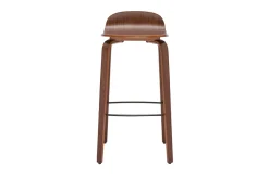 Miliboo Vintage-Barhocker Walnussfarben H68 cm (2er-Set) OBRA* Barhocker