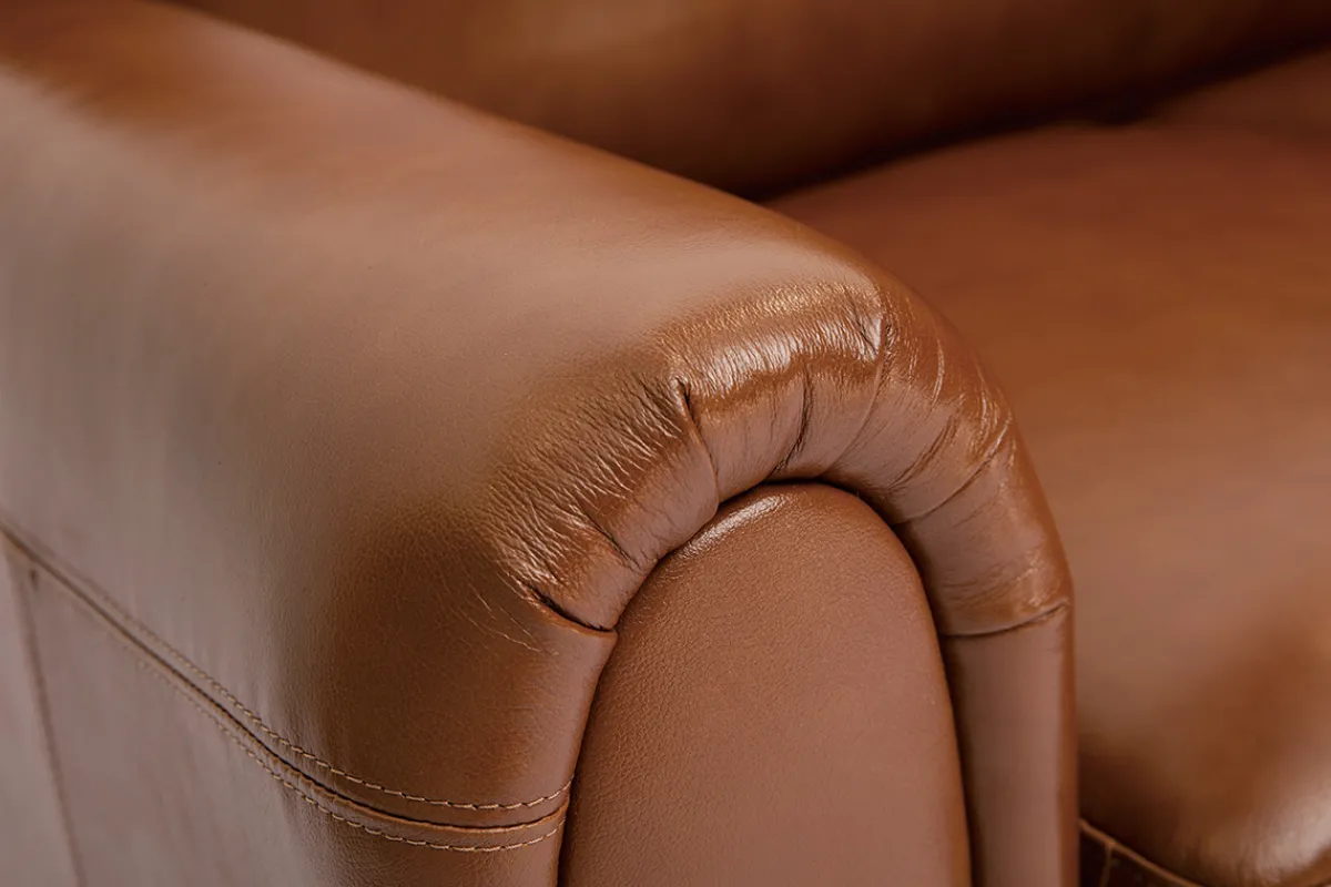 Miliboo Vintage-Ledersofa braun 2-Sitzer CLUB* Ledersofas