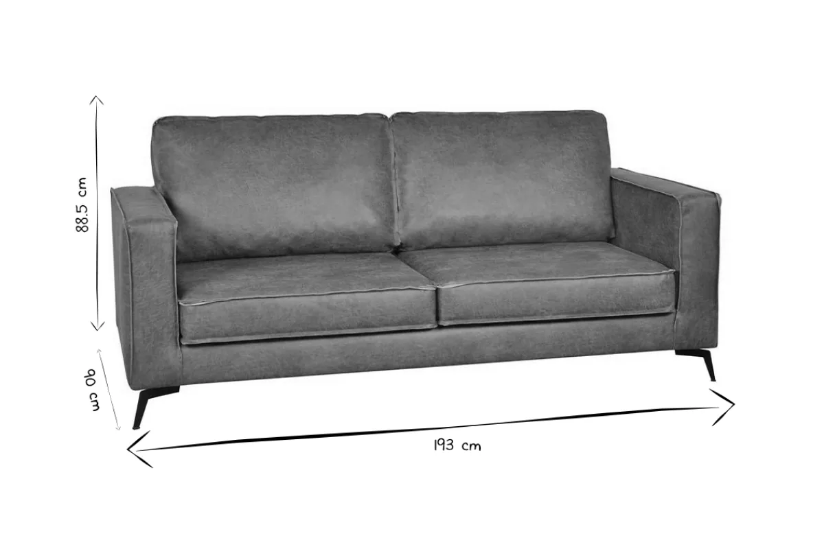 Miliboo Vintage-Ledersofa 3-Sitzer cognacfarben SONNY* Ledersofas