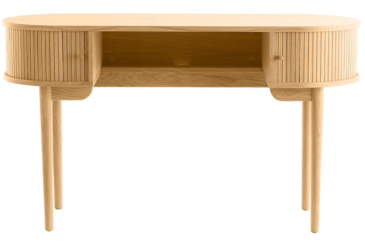 Miliboo Vintage-Schreibtisch Eichenfurnier mit Füßen aus massiver Eiche EPIC* Design-schreibtische