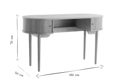 Miliboo Vintage-Schreibtisch Eichenfurnier mit Füßen aus massiver Eiche EPIC* Design-schreibtische