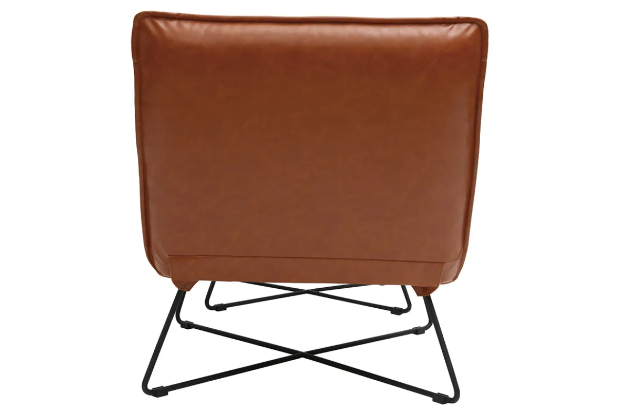 Miliboo Vintage-Sessel Braun mit Fußstütze PHILO* Design-sessel|Sessel