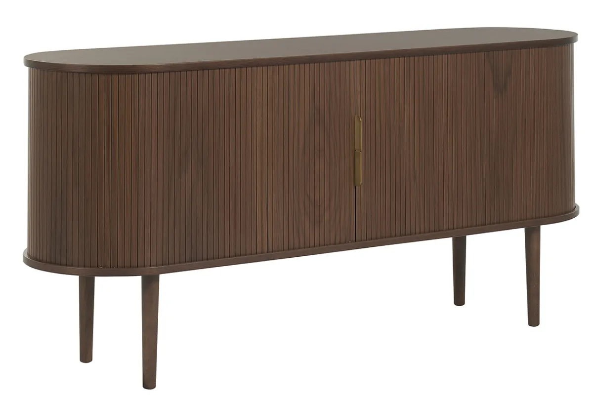 Miliboo Vintage-Sideboard aus dunklem Holz mit 2 Schiebetüren B160 cm EPIC* Sideboards