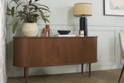 Miliboo Vintage-Sideboard aus dunklem Holz mit 2 Schiebetüren B160 cm EPIC* Sideboards