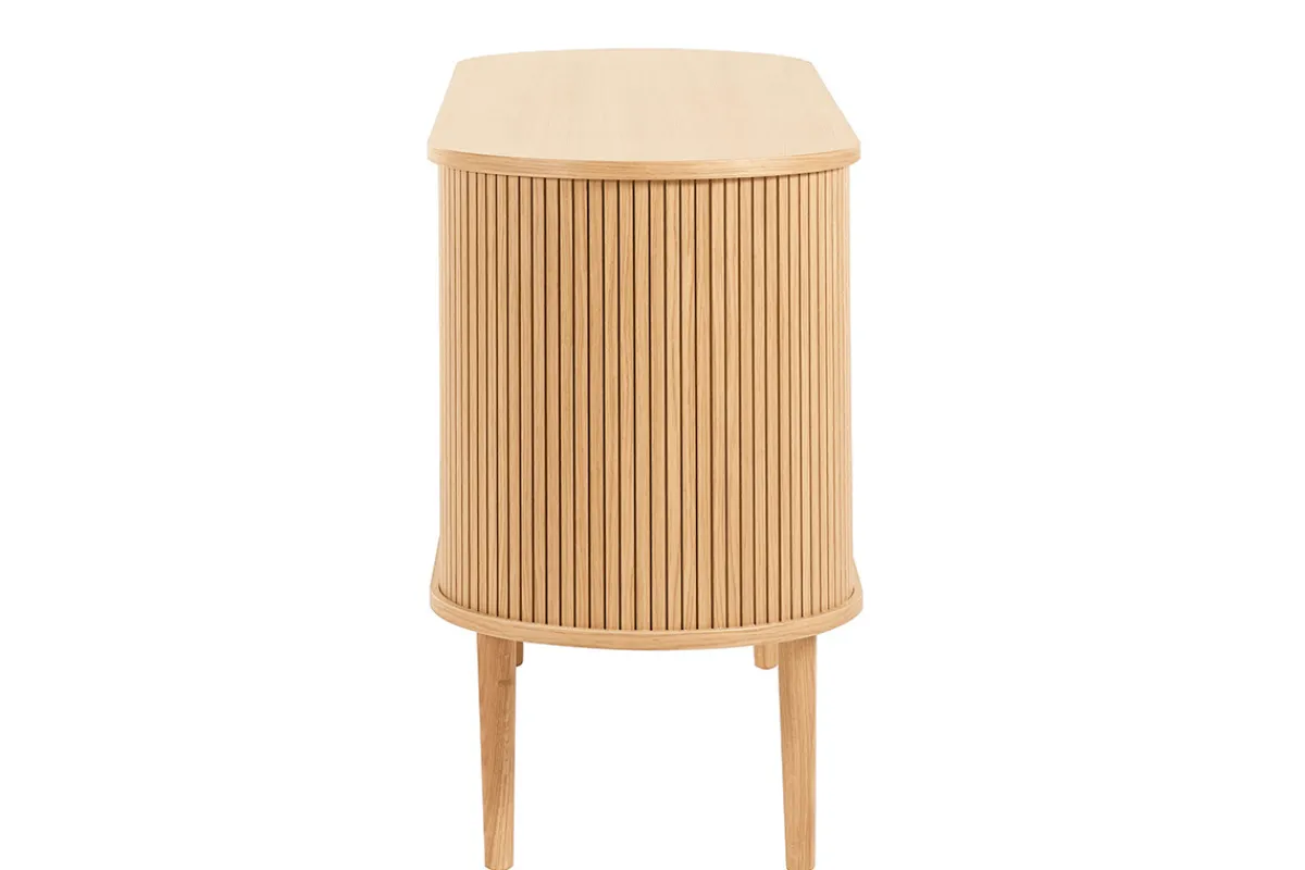 Miliboo Vintage-Sideboard aus hellem Eichenholz mit 2 Schiebetüren B138 cm EPIC* Sideboards