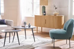 Miliboo Vintage-Sideboard aus hellem Eichenholz mit 2 Schiebetüren B138 cm EPIC* Sideboards