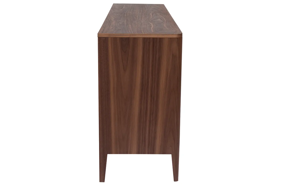 Miliboo Vintage-Sideboard mit 2 Türen und 3 Schubladen Walnussfurnier B180 cm BENJA* Sideboards
