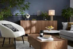 Miliboo Vintage-Sideboard mit vier Türen aus dunklem Holz B180 cm SANAA* Sideboards
