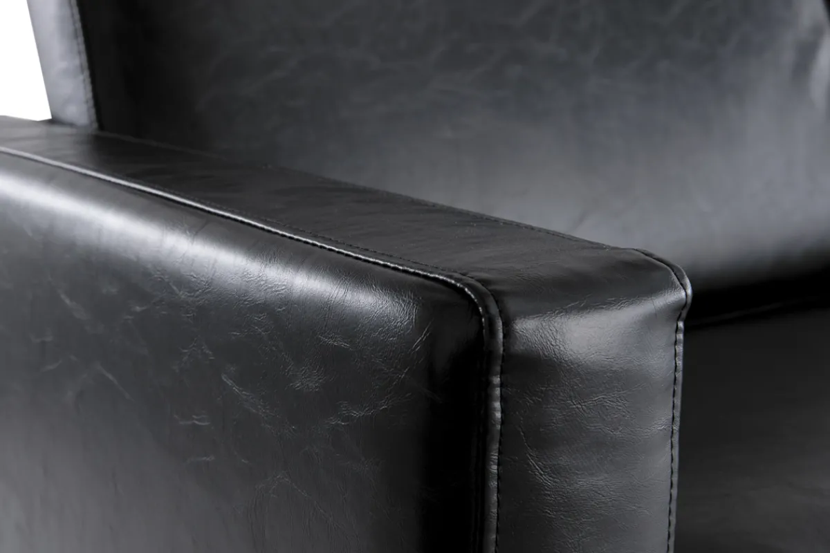 Miliboo Vintage-Sofa Schwarz 3 Sitzplätze RICCI* Design-sofas
