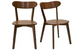 Miliboo Vintage-Stühle aus dunklem Holz (2er-Set) DOVE* Design-stühle|Holzstühle