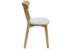 Miliboo Vintage-Stühle aus hellem Holz mit Eichenfurnier und beigem Stoff (2er-Set) DOVE* Design-stühle