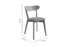 Miliboo Vintage-Stühle aus hellem Holz mit Eichenfurnier und Stoff mit strukturiertem Samteffekt in Seladongrün (2er-Set) DOVE* Design-stühle