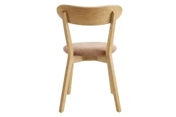 Miliboo Vintage-Stühle aus hellem Holz mit Eichenfurnier und Stoff mit strukturiertem Samteffekt (2er-Set) DOVE* Design-stühle|Holzstühle