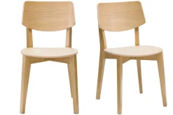 Miliboo Vintage-Stühle aus hellem Holz (2er-Set) AVEA* Design-stühle|Holzstühle