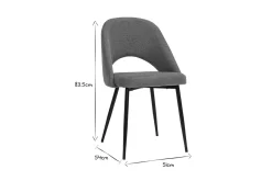 Miliboo Vintage-Stühle aus Stoff mit strukturiertem Samteffekt in Seladongrün und schwarze Metallfüße (2er-Set) COSETTE* Design-stühle