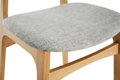 Miliboo Vintage-Stühle mit hellgrauem Stoff und hellem Holz (2er-Set) SOQUETTE* Design-stühle|Holzstühle