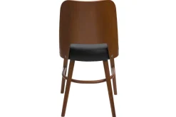 Miliboo Vintage-Stühle Walnussoptik und schwarze Sitzfläche (2er-Set) EDITO* Design-stühle|Holzstühle