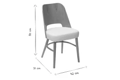 Miliboo Vintage-Stühle Walnussoptik und schwarze Sitzfläche (2er-Set) EDITO* Design-stühle|Holzstühle