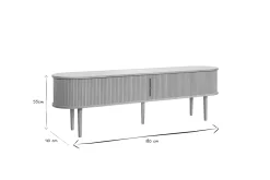 Miliboo Vintage-TV-Möbel aus dunklem Walnussfurnier mit Ablagefächern und 2 Schiebetüren B180 cm EPIC* Tv-lowboards