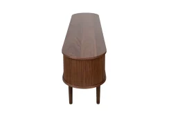 Miliboo Vintage-TV-Möbel aus dunklem Walnussfurnier mit Ablagefächern und 2 Schiebetüren B180 cm EPIC* Tv-lowboards