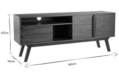 Miliboo Vintage-TV-Möbel Nussbaum L160 cm VOLVER* Tv-lowboards
