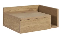 Miliboo Wand-Nachttisch mit hellem Eichenfurnier und Schublade B40 cm NASTY* Nachttische