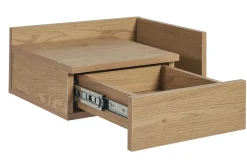 Miliboo Wand-Nachttisch mit hellem Eichenfurnier und Schublade B40 cm NASTY* Nachttische