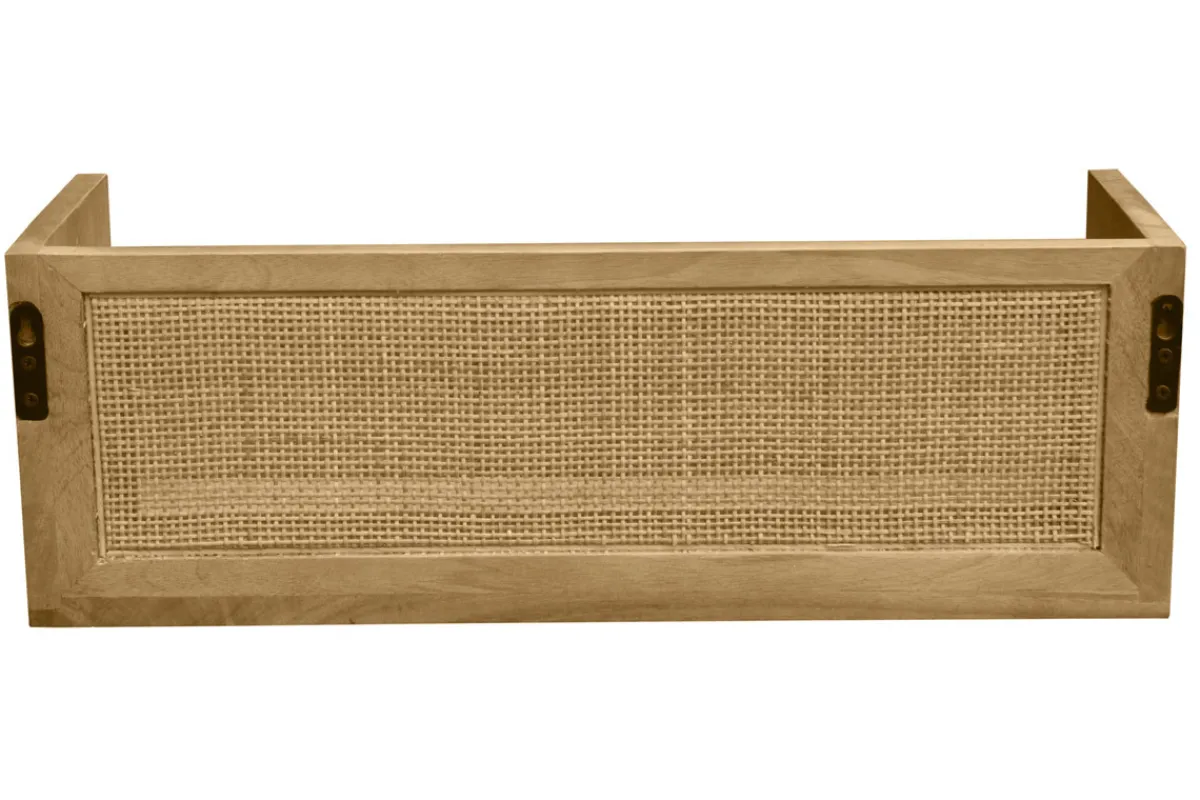Miliboo Wandregal aus massivem Mangoholz und Rattan-Rohrgeflecht B60 cm ACANGE* Wandregale|Alle Dekoration