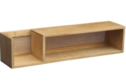 Miliboo Wandregal aus massivem Mangoholz und Rattan-Rohrgeflecht B90 cm ACANGE* Wandregale|Alle Dekoration
