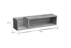 Miliboo Wandregal aus massivem Mangoholz und Rattan-Rohrgeflecht B90 cm ACANGE* Wandregale|Alle Dekoration