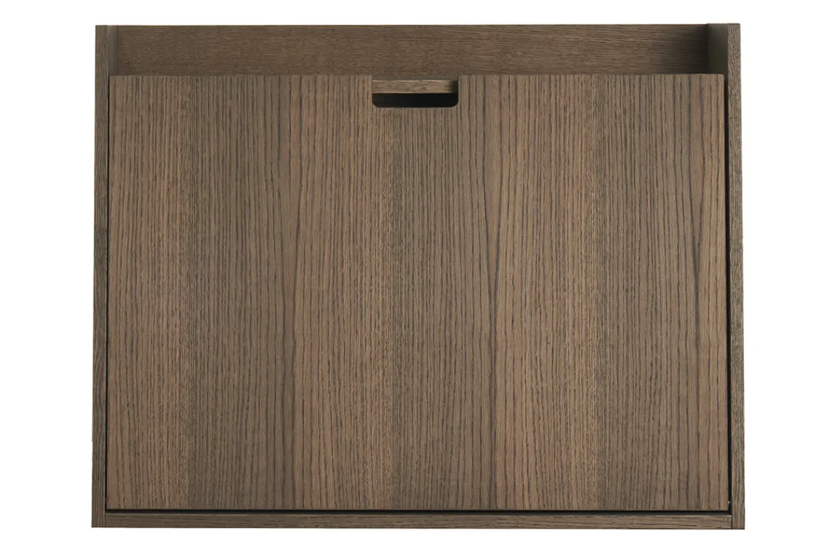 Miliboo Wandschreibtisch mit Ablagen aus dunklem Holz B78 cm GABIN* Design-schreibtische