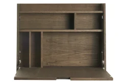 Miliboo Wandschreibtisch mit Ablagen aus dunklem Holz B78 cm GABIN* Design-schreibtische