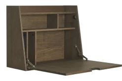 Miliboo Wandschreibtisch mit Ablagen aus dunklem Holz B78 cm GABIN* Design-schreibtische