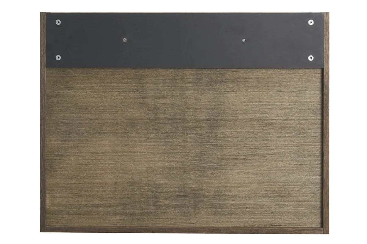 Miliboo Wandschreibtisch mit Ablagen aus dunklem Holz B78 cm GABIN* Design-schreibtische