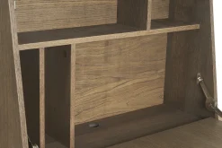 Miliboo Wandschreibtisch mit Ablagen aus dunklem Holz B78 cm GABIN* Design-schreibtische