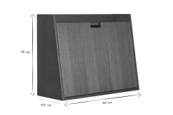 Miliboo Wandschreibtisch mit Ablagen aus dunklem Holz B78 cm GABIN* Design-schreibtische