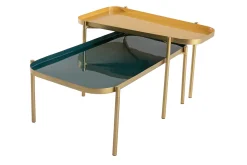 Miliboo Weiß und dunkelgrau lackierte Verschachtelungs-Couchtische (2er-Satz) ZURIA* Couchtische