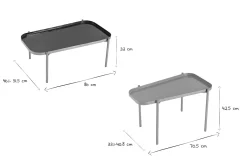 Miliboo Weiß und dunkelgrau lackierte Verschachtelungs-Couchtische (2er-Satz) ZURIA* Couchtische