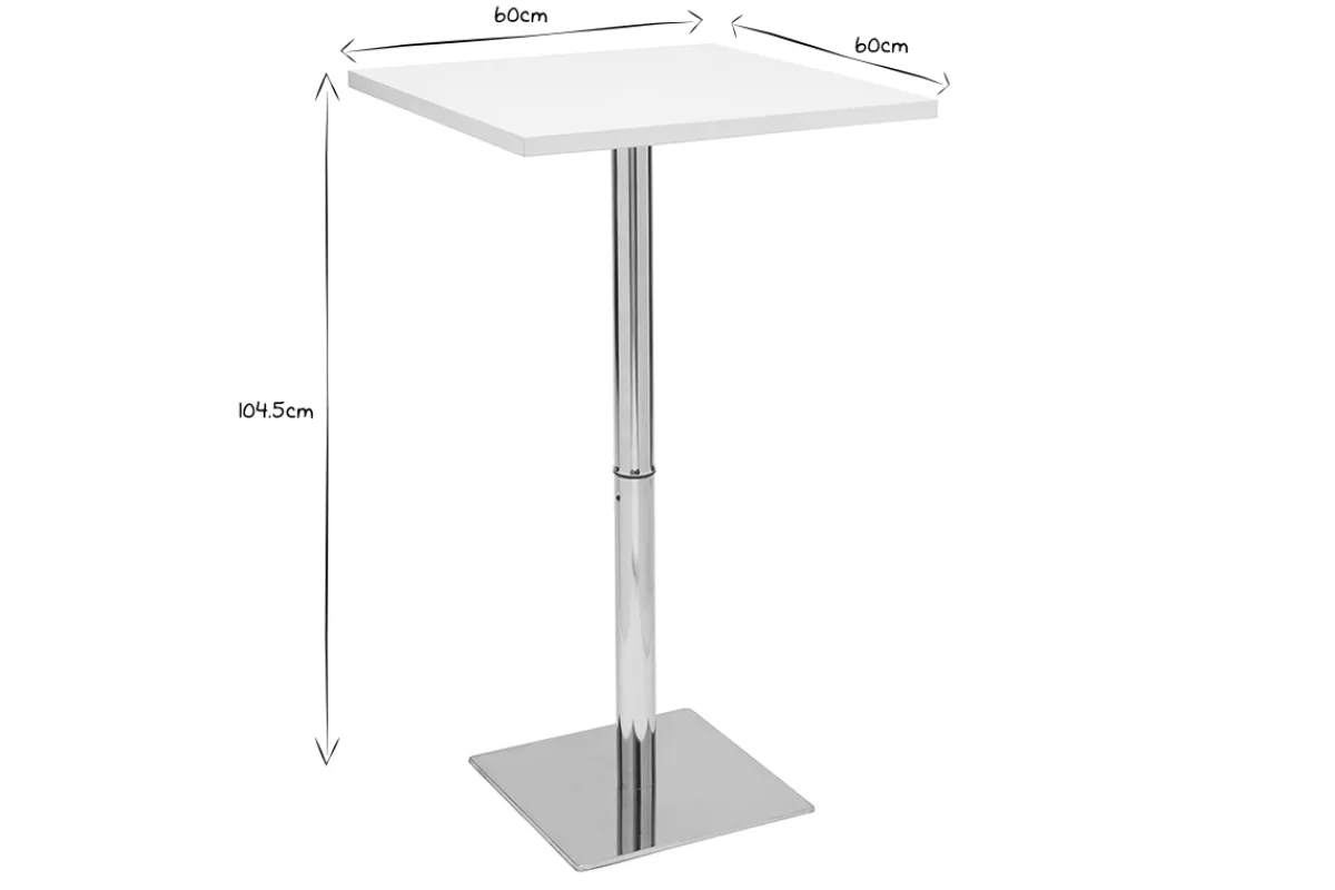 Miliboo Weißer quadratischer Design-Bartisch JACK* Bartische/ Bar