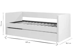 Miliboo Weißes Ausziehbett 90x190 cm ELIE*Kinder Betten Für Erwachsene|Kinderbetten